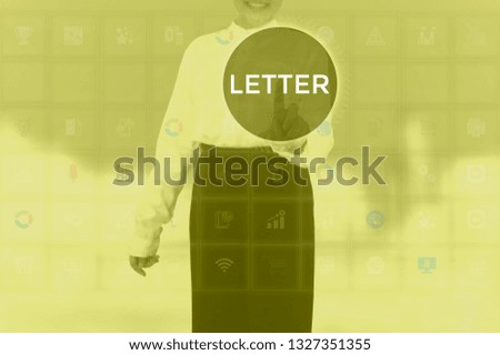 LETTER - technology and business concept