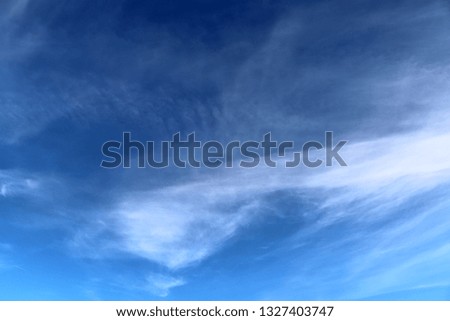 Cirrus clouds on a blue sky photographed in northern germany