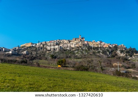 Hilltop Village in the Mountains of Southern Italy