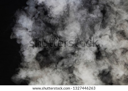 White Smoke Flow On Dark Background