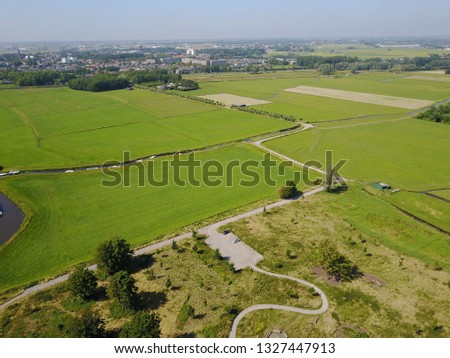 typical dutch landscape drone photography 