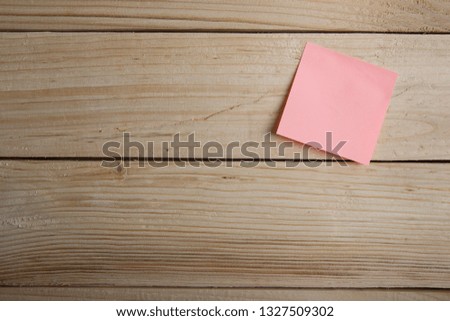 Wooden board with note stickers