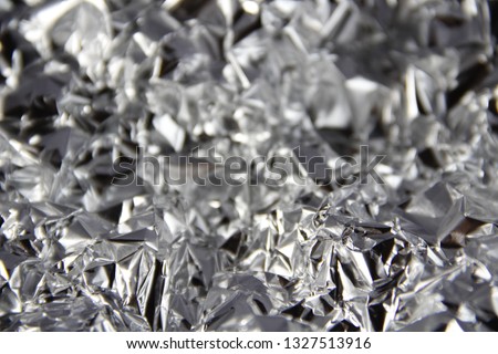 abstraction of crumpled foil