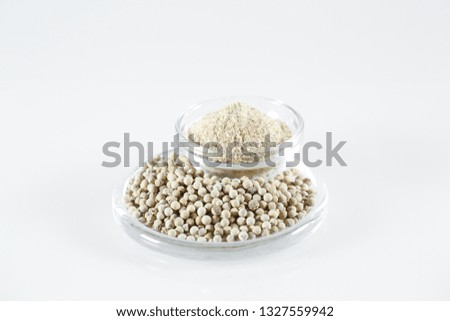 Ground White Pepper Isolated in white