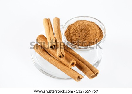 Cinnamon Isolated in white