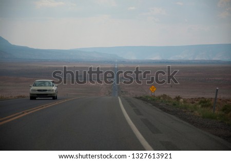 Wide view over american desert
