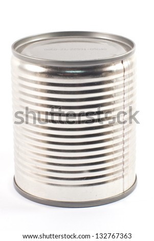 Tin can isolated in white background