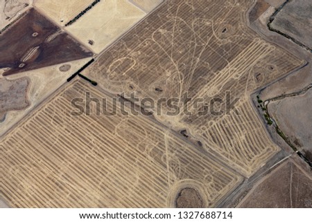 Aerial photography of Victorian countryside during drought