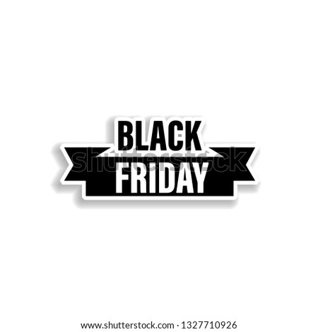 Black Friday Sale Abstract sticker icon. Elements of black friday in color icons. Simple icon for websites, web design, mobile app, info graphics
