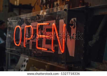 Vintage OPEN neon sign