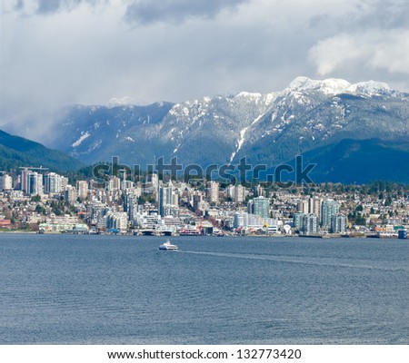 View of the North Vancouver BC , Canada.