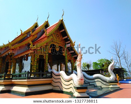 Architecture in Samakkhi Temple, Lampang Province, Thailand