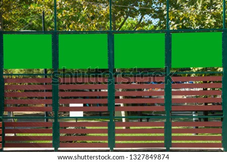 Empty green ad billboard-green box