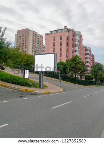 city and sky-empty billboard