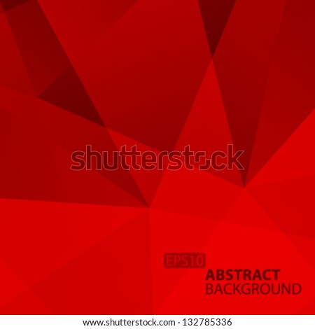 Abstract  Red Geometric Background. Vector Illustration