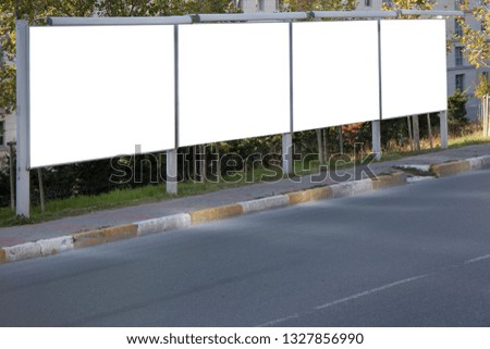 Empty billboard  advertising boards