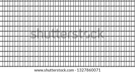Black grid line art geometric pattern vector background