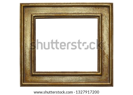 The old gold metal frame flooring for use with picture and text or design and decoration.
