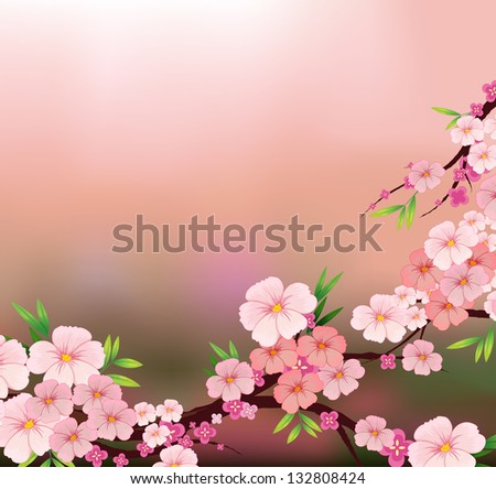 Illustration of the beauty of fresh flowers