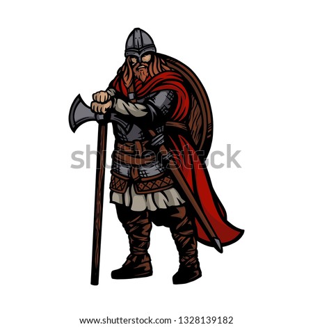 viking army wearing axes and shield