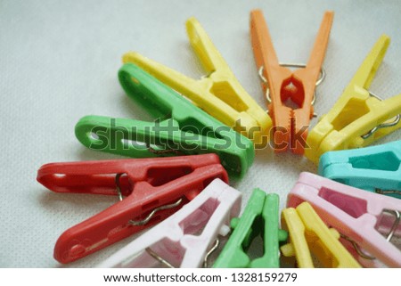 full color of plastic clothespin