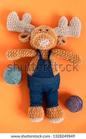 handmade knitted elk