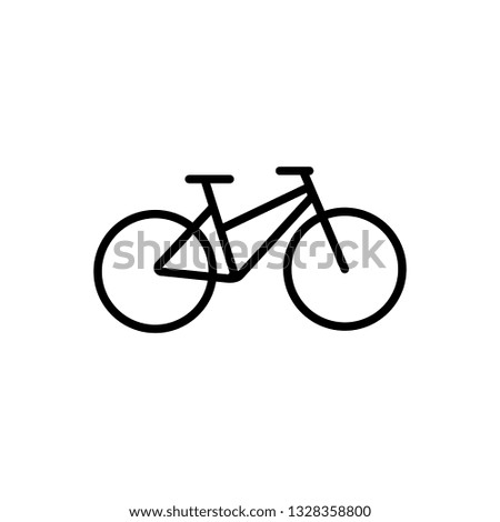 Bike line icon, logo isolated on white background