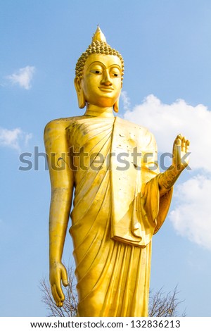 Buddha Phra yai phu kok gnew  Loei province Thailand,statue in religion Thailand  ,  are public  domain  ,no restrict in copy or use . This photo  taken   these  conditions