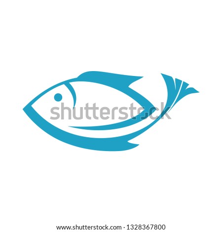 Abstract Fish logo design. Creative vector symbol of fishing - Vector