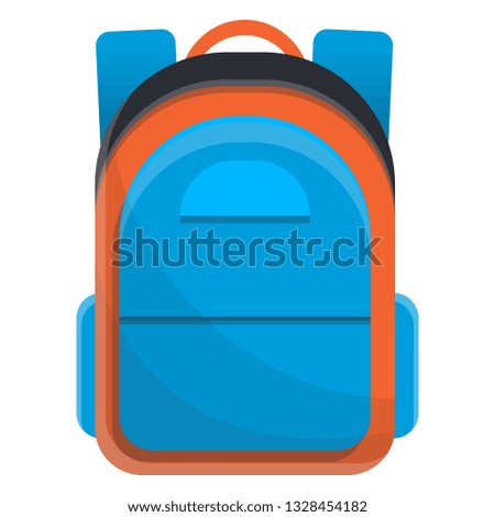 backpack in cartoon style, vector illustration.