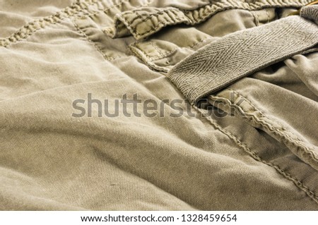 clothing items washed cotton fabric texture with seams