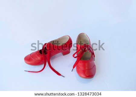 Red vintage shoes. 