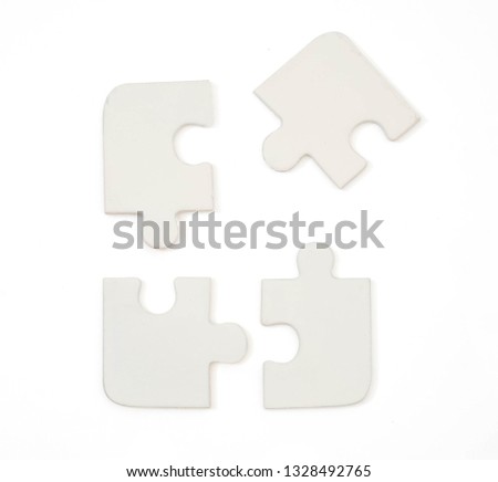 jigsaw puzzle round infographic presentation on white background