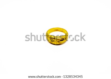 Gold ring isolated