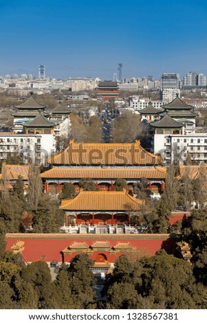 Ancient Architecture of the Palace Museum in Beijing, China