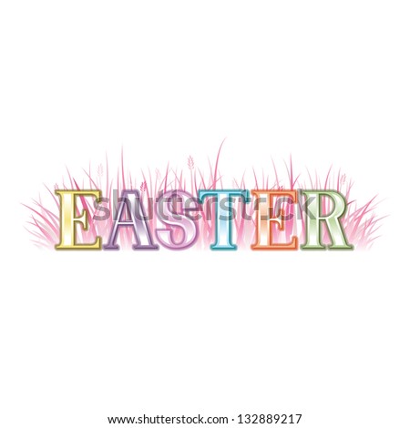 A multi-colored easter themed banner. Raster.