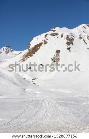 Julierpass Switzerland in Winter