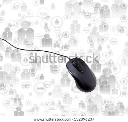 click mouse to connecting people in world wide
