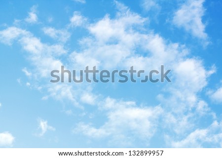 blue sky clouds Royalty-Free Stock Photo #132899957