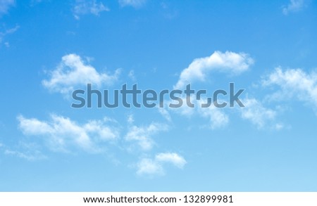 blue sky clouds Royalty-Free Stock Photo #132899981