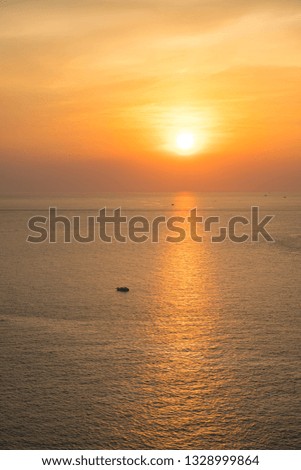 beautiful sunset over the sea in phuket,thailand