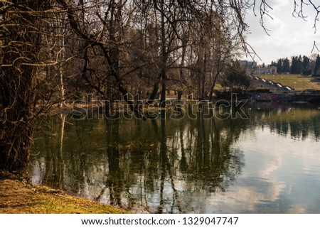 Bucharest, Romania - 2019. Carol Park lake in Bucharest, Romania.