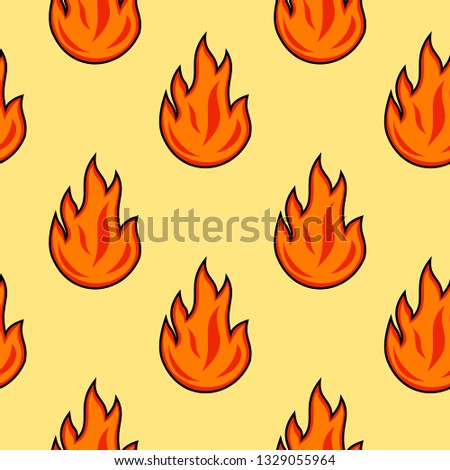fire element seamless pattern