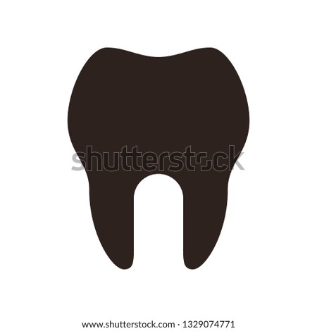 Tooth icon isolated on white background
