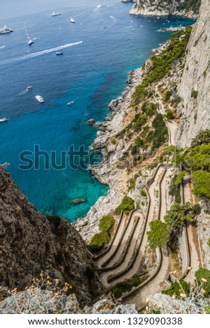 Via Krupp and the coast -Capri - Italy