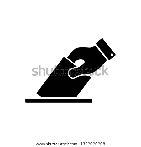 election vote icon symbol vector. on white background Royalty-Free Stock Photo #1329090908