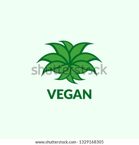 green eco vegan icon logo