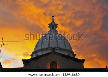Church At Sunset