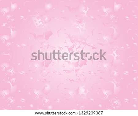 Vector graphics of a pink background with central lighting. Unusual pink color with central lighting. Illustration of pink tones with central lighting.