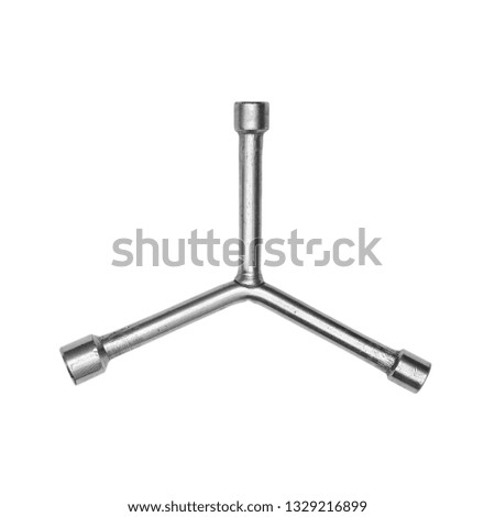 Wrench isolated on white background - clipping paths.